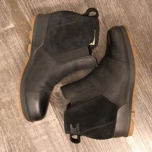 Sorel Evie Lug Sole Pull On Booties Black